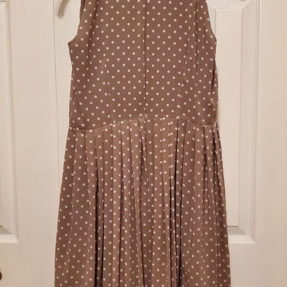J.Crew Taupe Polka-dot Party Dress - Picture 2 of 5